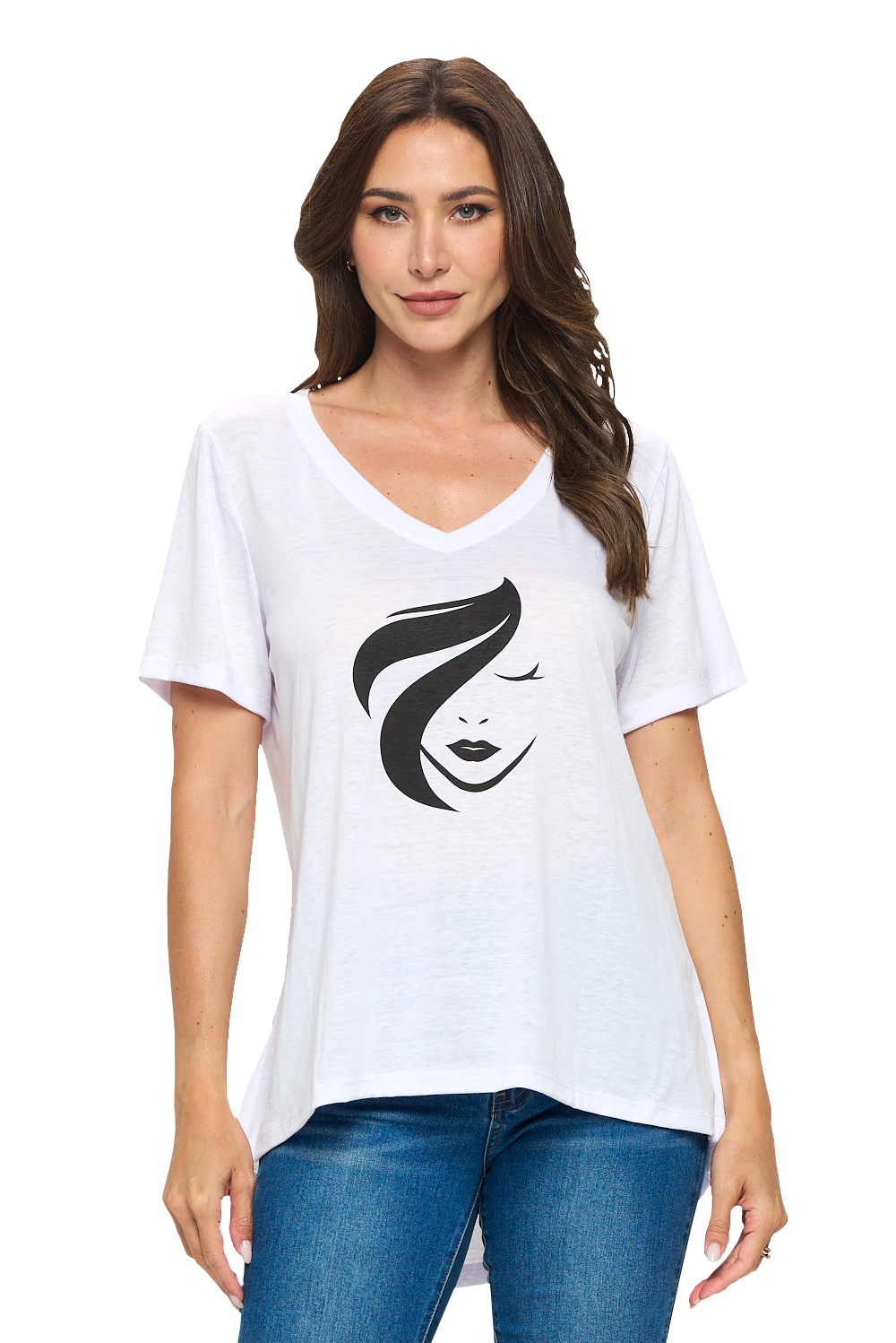 Graphic V-Neck Tee