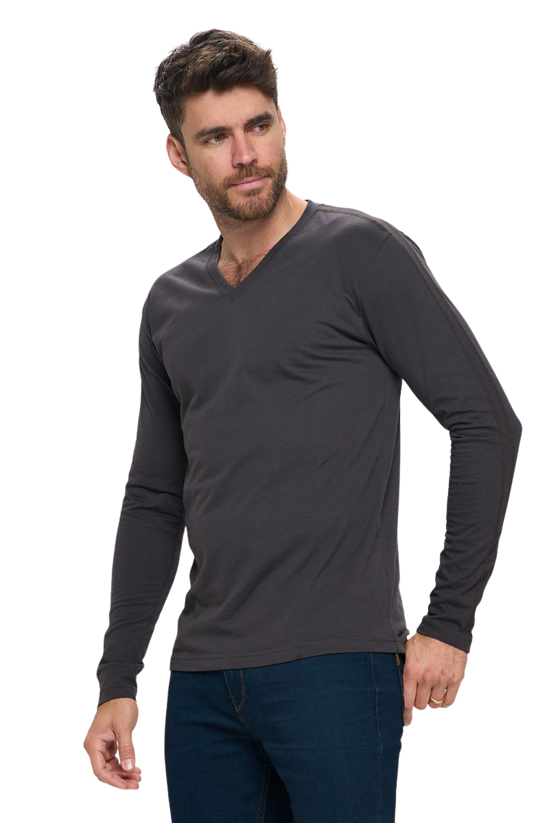 Men's Long Sleeve V-Neck Shirt