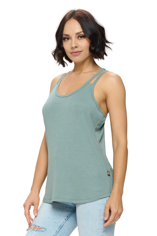 Open Shoulder Tank Top