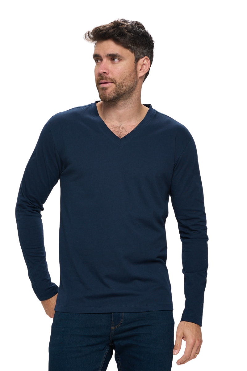 Men's Long Sleeve V-Neck Shirt